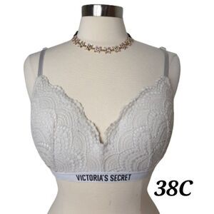 Victoria's Secret 38C Bra Sweetheart Lace Lined No Wire Convertible Bra 38C